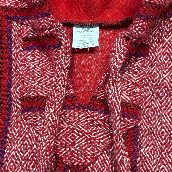 Orizaba Original Red Hippie Baja Jacket Men’s XS or Youth XL - Picture 7 of 9